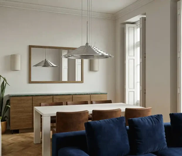 Render de diseño interior para vivienda nueva en Valencia antes de la entrega de llaves por Integra Estudio